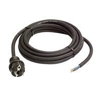 as - Schwabe - Cable de conexión de goma de 15 m - cable de conexión 230 V / 16 A, H07RN-F 3G1,5 - clavija de contacto de tierra con cable - obra, exterior - IP44 - negro I 70912