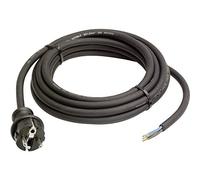 as - Schwabe Cable de conexión Goma 4,5 m H07RN-F 3G1,5 - Enchufe con Toma de Tierra - 230 V / 16 A - Extremo de Cable pelado de 30 mm - IP44 Resistente Polvo y Salpicaduras - Negro, 60379