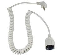 as - Schwabe - Cable en Espiral, Cable en Espiral Extensible de 1 m a 2,5 m con Enchufe de Contacto de protección, 230 V, Cable de extensión de 16 A, IP20, Blanco, 70412