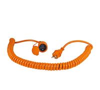 as - Schwabe 70415 - Cable de alimentación en espiral para construcción (5 m, H07BQ-F 3G2,5, IP 44), color naranja