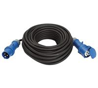 as - Schwabe Cables de extensión CEE de 10 m H07RN-F 3G6, Enchufe CEE y acoplador CEE 230V/32A/3-polig/6h, Cable de extensión CEE para Exteriores Fabricado en Alemania, IP44, Negro, 63281