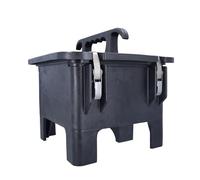 as - Schwabe Carcasa de goma maciza vacía con rieles de soporte, 360 x 340 x 330 mm, carcasa eléctrica resistente, color negro, para industria, taller y construcción