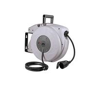 as - Schwabe 12647 H07RN-F 3G1,5 - Enrollador automático de cables (18 m, con función Easy to Go, giratorio 180°, enchufe de protección de contacto y cable de 2 m con acoplamiento de protección de