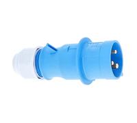 as Schwabe TechnikProdukte Enchufe CEE para caravana - Enchufe de exterior 230 V / 32 A con terminales de tornillo -Compatible para autocaravanas - Para uso en exteriores - IP44 - Azul