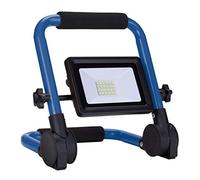 as - Schwabe Chip Spotlight - Foco de construcción Portable de 20 W con marco plegable Luz de trabajo puntual - Luz LED móvil para uso en exteriores e interiores - IP65 - Azul I 46340