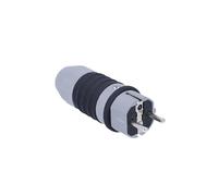 as - Schwabe DuroConn - Enchufe de protección de contacto, extremadamente resistente, con cierre rápido, 230 V/16 A, para cables de hasta 3 x 2,5 mm², color gris/negro, IP54