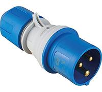 as - Schwabe - Enchufe CEE de con indicador de tensión POWERLIGHT 230 V, 16 A, 3 polos, enchufe de exterior, IP44: protegido contra salpicaduras de agua, apto para uso en exteriores - azul