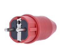as - Schwabe Enchufe de contacto de protección, rojo, para cables de hasta máx. 2,5 mm², enchufe de goma apto para exteriores, 230 V/16 A, IP44, 62290