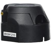 as - Schwabe - Enchufe de superficie para caravanas de 13 polos -Enchufe 12 V con tapa de rosca y tapa redonda abatible - conexión para caravanas y autocaravanas - IP44 - Negro I 61473