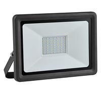 as - Schwabe - Foco de construcción de 50 W con soporte de fijación bloqueable punto adecuado como luz de trabajo - Luz LED para uso en interiores y exteriores - IP65 - Negro I 46325