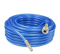 as - Schwabe - Manguera de aire comprimido con inserto de tejido de poliéster Serie 2050, 20 m de manguera de aire comprimido de PVC de 9 x 3 mm con acoplamiento rápido y boquilla enchufable - azul
