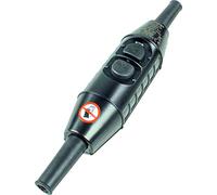 as - Schwabe PRCD-S interruptor de protección personal intermedio - activación rápida <30 ms - para montaje en cable con indicador de función - 230 V / 16 A - resistente al polvo y agua IP55, 45305