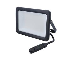 as - Schwabe SLIMLINE 46465 - Foco LED (120 W, 12000 lúmenes, luz blanca neutra, 4000 K, cable de 2 m, orientable, aluminio resistente, fácil instalación, iluminación exterior resistente al agua IP65)
