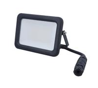 as - Schwabe SLIMLINE PRO 46421 - Foco led con chip (50 W, 6500 lúmenes, 4000 K, luz blanca neutra, carcasa de aluminio IP65, orientable, cable de 2 m con conector de protección de contacto, IP44)