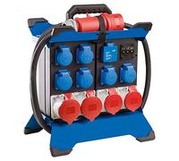 as - Schwabe STECKY DUO 3 - Distribuidor de corriente portátil (conector CEE de 400 V/32 A/5 pines, 6 x Schuko, 2 x CEE 16 A, 2 x CEE 32 A, 2 x USB, adaptador móvil, distribuidor interior y exterior,