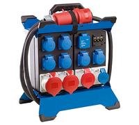 as - Schwabe STECKY DUO 4 - Distribuidor de corriente portátil (conector CEE de 400 V/32 A/5 pines, 6 x Schuko, 2 x CEE 16 A, 2 x CEE 32 A, 2 x USB, adaptador móvil, distribuidor interior y exterior,
