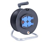 as - Schwabe Tambor de cable vacío Ø 230 mm - 4 enchufes - Para cables de 25 m - Enrollacables, enrolladores sin cable - Made in Germany - IP20, 10205