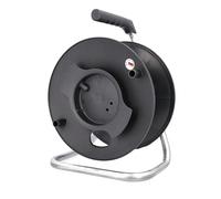 as - Schwabe Tambor de cable vacío Ø 285 mm - Tambor práctico para cables, alambres, mangueras - Enrollacables, enrolladores sin cable - Made in Germany - Nero, 12121