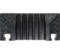 as - Schwabe Tope para Puente de Cables 5K, 5 Canales, Goma Maciza, Negro, Amarillo, Capacidad de Carga hasta 20t, Largo x Ancho x Alto: 200 x 500 x 50 mm, tamaño del Canal 40 x 40 mm, 63257