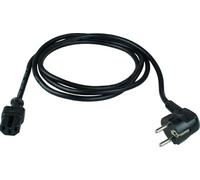 as - Schwabe Warmgeräte-Zuleleitung 120°C - 2 m de cable caliente de goma H05RR-F 3G 1,0 - con enchufe central de contacto de tierra y toma de calor - para uso en interiores - IP20 - negro I 70873