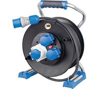 as - Schwabe Xperts 22176 - Tambor de Cable para Camping (25 m, 230 V, 16 A, 3 Pines, 2 enchufes Schuko y 1 Enchufe CEE + 1 Enchufe CEE con indicador de Voltaje, IP44, Fabricado en Alemania)