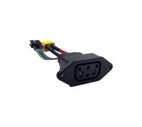 (As Shown, A) Super Soco Lithium Battery Connector Charger Socket for TC TS TSX - Circular Line Replacement