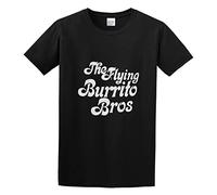 As Worn by gram Parsons - Flying Burrito Bros. Logo The Byrds 60S Pop Men's T-Shirt Unisex Black Cotton Hip Hop Print tee Shirts XXL