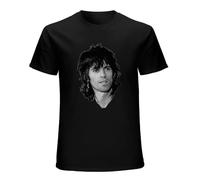 As Worn by Patti Smith Keith - Camiseta de manga corta de algodón, color negro, Negro, S