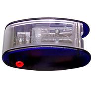 AS2M (1053121), afilador de punta larga, afila en 2 pasos; incluye 2 cuchillas de repuesto. Con punteros de plomo para 2 mm y 3,2 mm, color azul solo paquete de 3