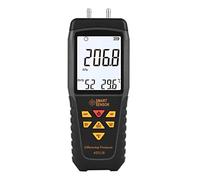 AS511B Medidor de presión diferencial digital -206,8 ~ 206,8 KPA Manómetro Comprobador de presión de gas de aire con dos puertos y pantalla LCD retroiluminada Soporta temperatura y