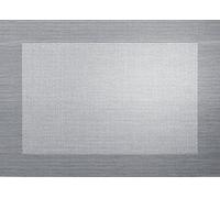 ASA 78088076 - Mantel Individual Cuadrado de plástico (46 x 33 cm), Color Plateado y Negro