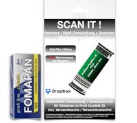 ASA B+W 100 Rollos de película 120 mm + Desarrollo de películas + escaneo sin Negativos