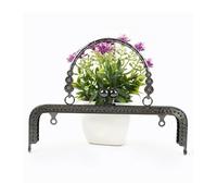 Asa de metal for bolsa, marco for bolso, 1/2/5 piezas 20,5 cm, asas for bolsos en relieve, marcos for monedero, cierre embrague, soportes costura, accesorios for for bricolaje(Black,20.5cm 1Pc)