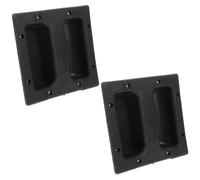 Asa Lateral de Plástico para Altavoz, Negro, 2 Piezas | Abs, Diseño Empotrado y Superficie Lisa, para Técnicos de Audio y Montaje en Racks