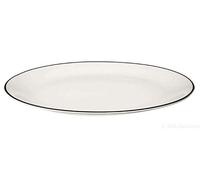 ASA Ligne Noire Plato Plano, Porcelana, Weiß, 26.5 cm