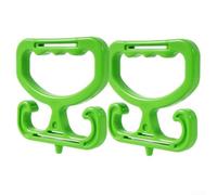 Asa para bolsa de la compra, paquete de 2 unidades, agarre resistente, capacidad de carga de 80 libras, ABS, ergonómico, color verde para bolsa de comestibles