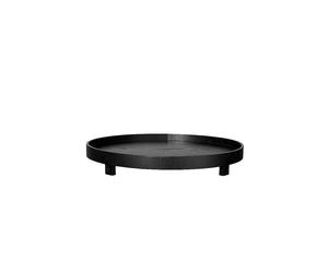 ASA SELECTION Bandeja con pie redonda de 40 cm MADERA DE SAUCE negro negro
