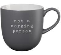 ASA Selection Henkelbecher Not A Morning Person, Nuevo Bone China, Grau mate 350ml
