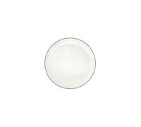 ASA SELECTION Plato llano à table ligne noir 26,5cm blanco