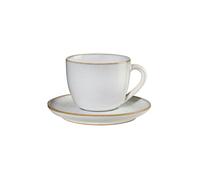 ASA Saisons 27130107 - Taza con platillo de gres (0,23 l, 9 x 9 x 7,5 cm), color negro