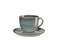ASA Taza De Café De Denim Cappuccino Con Plato 0,23 L