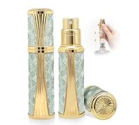 ASADAYS Atomizador de perfume - New Shell - Botella de viaje recargable con parte inferior pulverizadora, tamaño mini, lujoso, a la moda, brillante, 5 ml, a prueba de fugas, avión portátil (hecho a