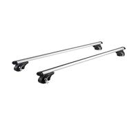 ASADF Portaequipajes Techo Barras Transversales Universales para Portaequipajes Techo Aluminio Compatibles con Rieles Laterales Elevados Capacidad Carga 90 Kg Ajustables. Baca Coche Blandas(120cm)