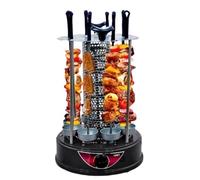 Asador Brocheta con Pincho Giratorio 1350W, Máquina Eléctrica Para Kebab Y Brochetas, Parrilla Giratoria Automática para Pollo, Gyros Y Asados, Uso Doméstico(8 forks)