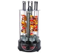 Asador Brocheta con Pincho Giratorio 1350W, Máquina Eléctrica Para Kebab Y Brochetas, Parrilla Giratoria Automática para Pollo, Gyros Y Asados, Uso Doméstico(6 forks)