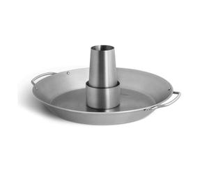 Asador de pollo BURNHARD® acero inoxidable, Contenedor de aroma desmontable, Apto para lavavajillas, Asas grandes, Ideal para Beer Can Chicken, Incluye bandeja - Beer Can Chicken 2.0