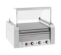 Asador de salchichas - 11 Rodillos - Cajón calentador - Acero inox | Royal Catering