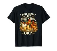 Asador I Just Very Much Like Chickens Ok Funny Chicken Love Camiseta