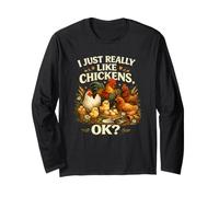 Asador I Just Very Much Like Chickens Ok Funny Chicken Love Manga Larga