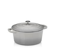 Kela 12607 Asador con tapa, Hierro fundido, Gran retención del calor, Apto para inducción, 4,6 L, Negro, Redondo, Calido